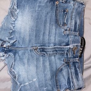 Express Jean Shorts Mid Rise